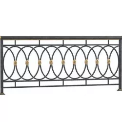 Classic Modern Forged Fence 3D model