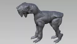 Creature dog scifi sculpt 3D model