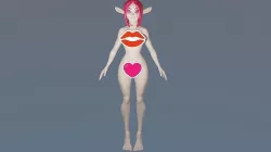 Cute Bikini Sexy elf-girl-sculpt rigged Animated Gameready Low-poly 3D model
