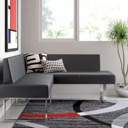 Darcie 79 Faux Leather Right Hand Facing Sofa  Chaise 3D model