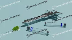 Dental Syringe-Cartridge for anesthetics 3D model