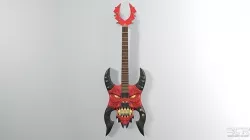 Diablo Guitar - Custom Electric Guitar Low-poly 3D model