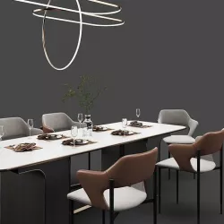Dining table with chairs 3D model