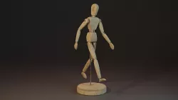Drawing Mannequin Low-poly 3D model
