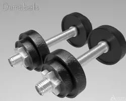 Dumbbell 3D model 3D model