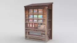 Edo Vending Machine Low-poly 3D model