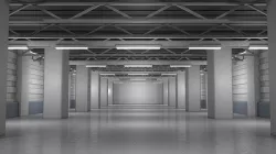 Empty Factory Warehouse Interior 3D model