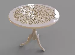 engraved table 3D model