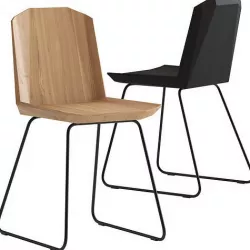 Ethnicraft Oak Facette Dinning Chair 3D model