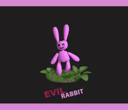 Evil pink rabbit 3D model