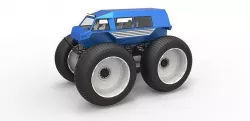 Fat mud truck V2 3D model