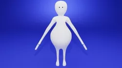 Fat Rigged Stickman Cartoon 3d model 3D model