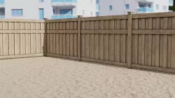 Fence Low-poly 3D model
