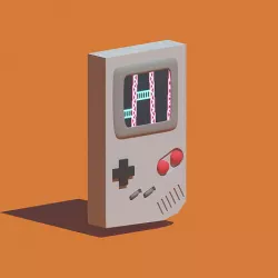 Gameboy Low-poly 3D model