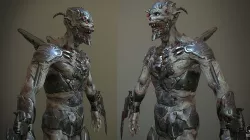 Ghoul soldier Low-poly 3D model