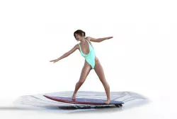 Girlsurfing 3D model