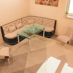 Glass table with patterns 3D model
