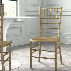 Gold Chiavari Metal Ladder Back Side Chair 3D model