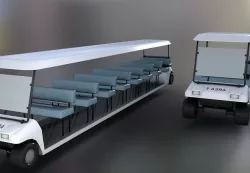 Golf carts Low-poly 3D model