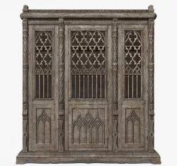 Gothic Bookcase Low-poly 3D model