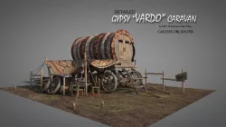 Gypsy Vardo Caravan 3D model