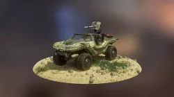 Halo Military Warthog with Interiors 3D model
