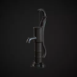 Hand Pump Water High Poly 3D model
