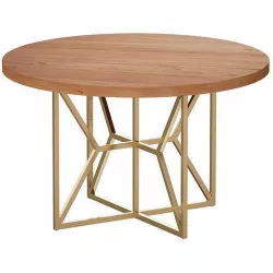 Hayes Round Acacia Dining Table Crate and Barrel 3D model