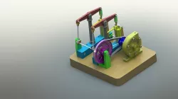 Hydraulic Steam Engine 3D model