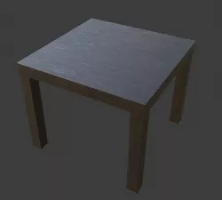 Ikea Lack Side Table black-brown 3D model