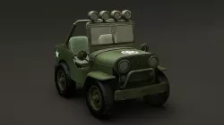 Jeep Cartoon  Low-poly 3D model