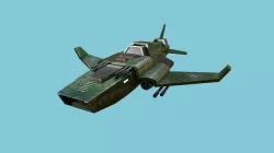 Jet Plane Spaceship 05 - Aircraft Military Airplane Spacecraft Low-poly 3D model