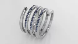 jewelry gold ring with diamond 3D model