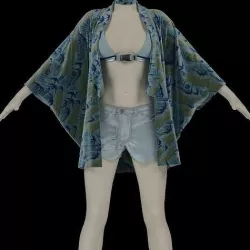 Kimono casual set 3D model