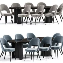 Kmax Modern Dining Chairs Table 3D model