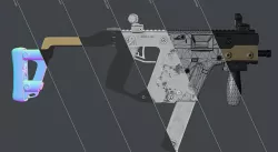 KRISS Vector SMG Low-poly 3D model