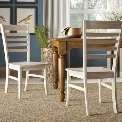 Landingville Solid Wood Ladder Back Side Chair 3D model