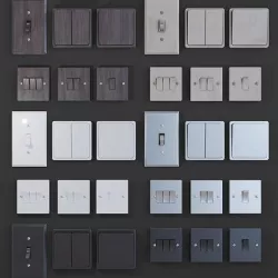 light switches PBR Low-poly 3D model