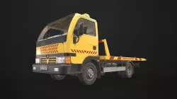 Light Truck Tow Low-poly 3D model