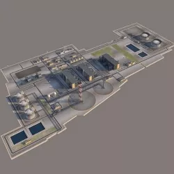 LNG plant and the Oil terminal  3D model