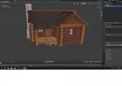 LogHouse Low-poly 3D model