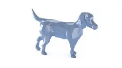 Low Poly Beagle Dog 3D model