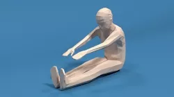 Low Poly Kid Stretching Low-poly 3D model
