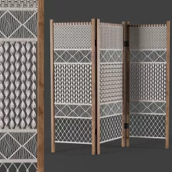 Macrame Room Divider 3D model