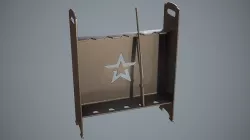 Metal Gun Rack Game-ready Low-poly 3D model