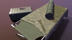 Military camp Low-poly 3D model