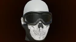 Military Mask and Goggles Ghost Design Low-poly 3D model