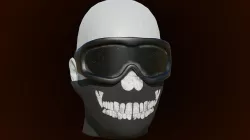Military Mask and Goggles Skeleton Design Low-poly 3D model