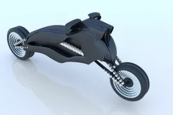 Motorcycle Bike Rocket SciFi Futuristic  3D model