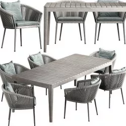 Muse Dining Chair Mood table 3D model